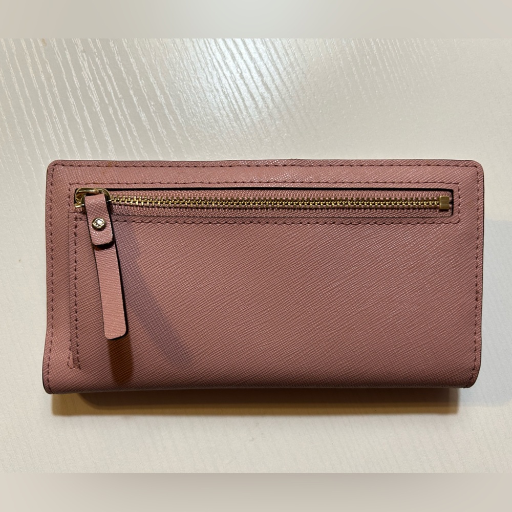 Like new Kate spade leather mauve dusty pink 2 fold wallet - Picture 4 of 7